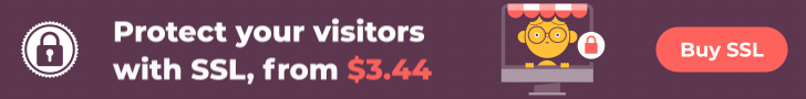 Protect your visitors with SSL, from $3.44